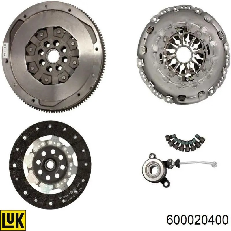 600020400 LUK Kit de embraiagem (3 peças)
