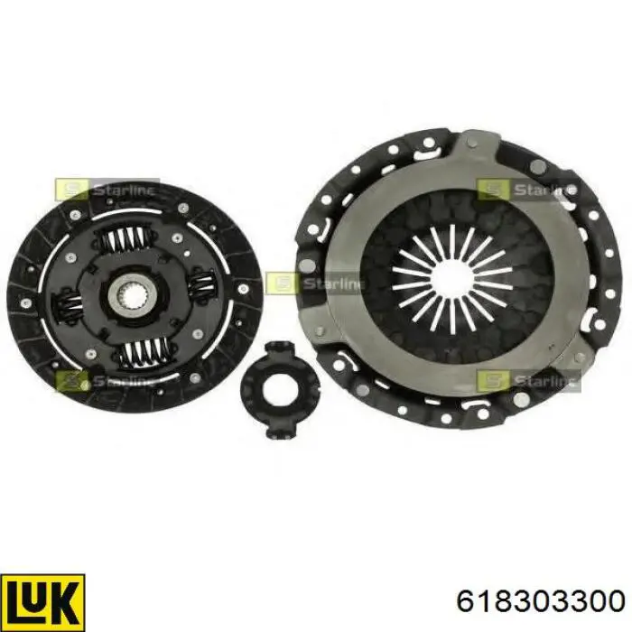 Kit de embraiagem (3 peças) 618303300 LUK