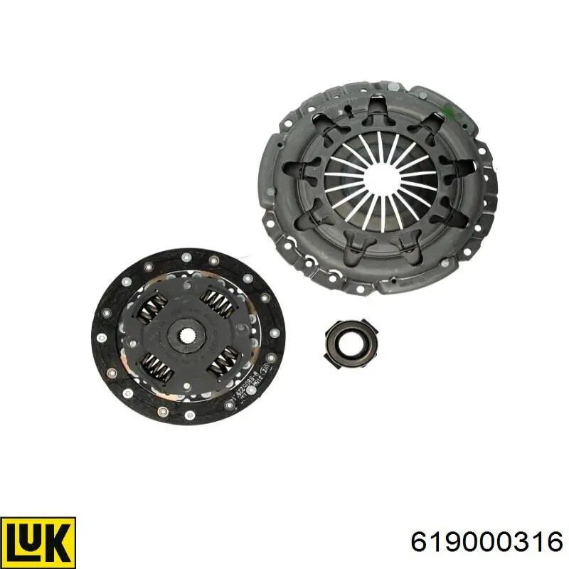 Compre 619000316 LUK Kit de embraiagem (3 peças)