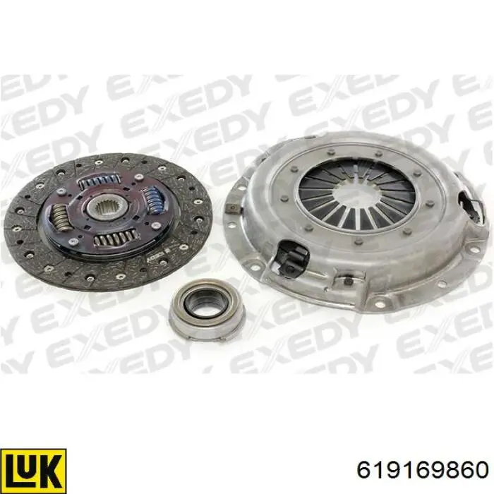 Kit de embraiagem (3 peças) 619169860 LUK