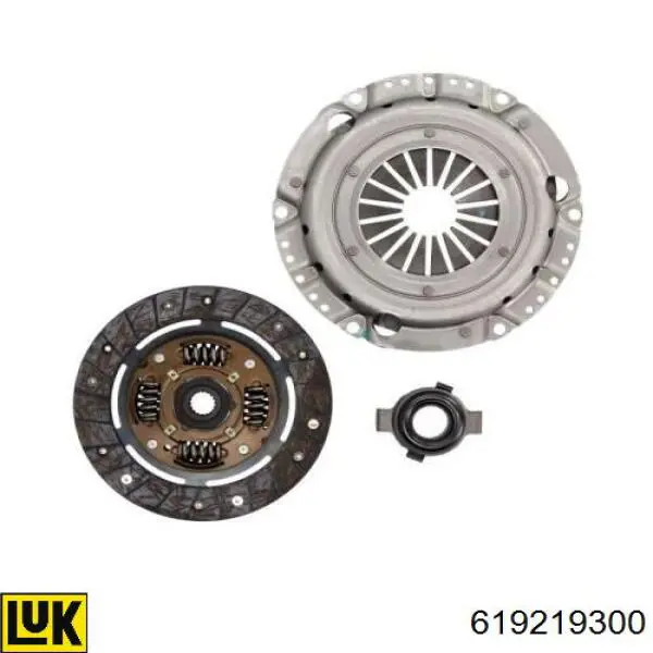 Kit de embraiagem (3 peças) 619219300 LUK