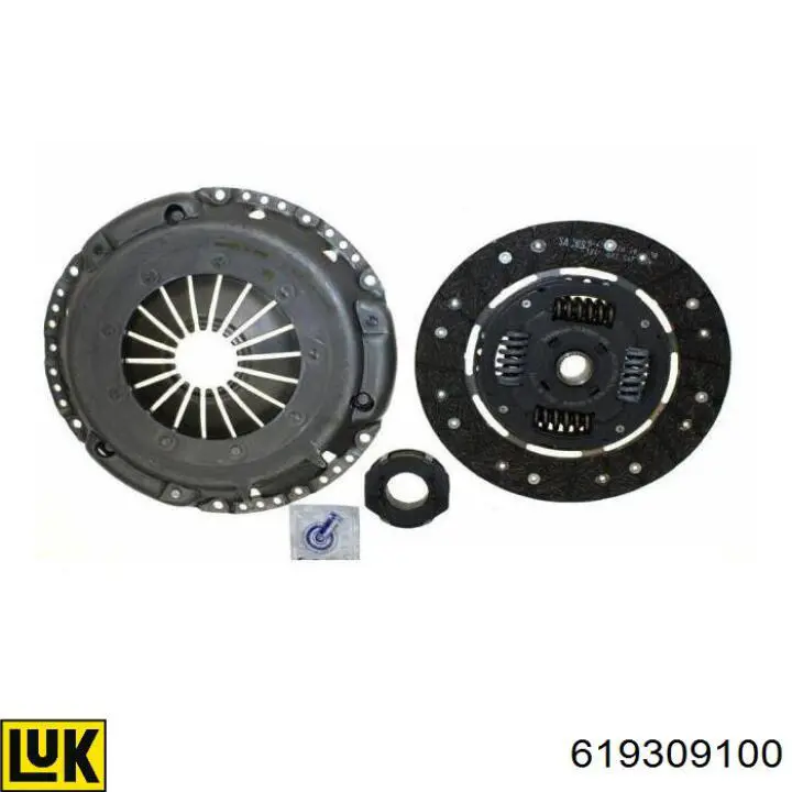 Kit de embraiagem (3 peças) 619309100 LUK