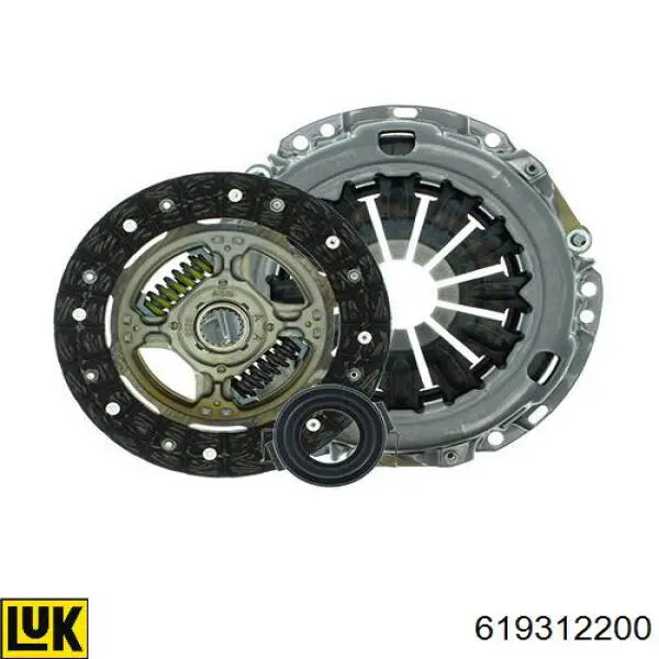 Kit de embraiagem (3 peças) 619312200 LUK