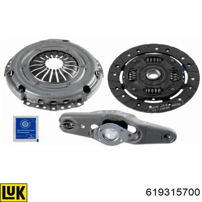 Kit de embraiagem (3 peças) 619315700 LUK