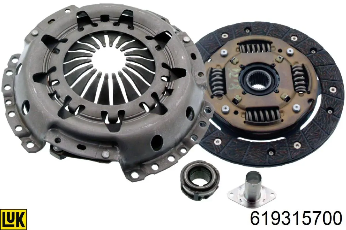 Kit de embraiagem (3 peças) 619315700 LUK
