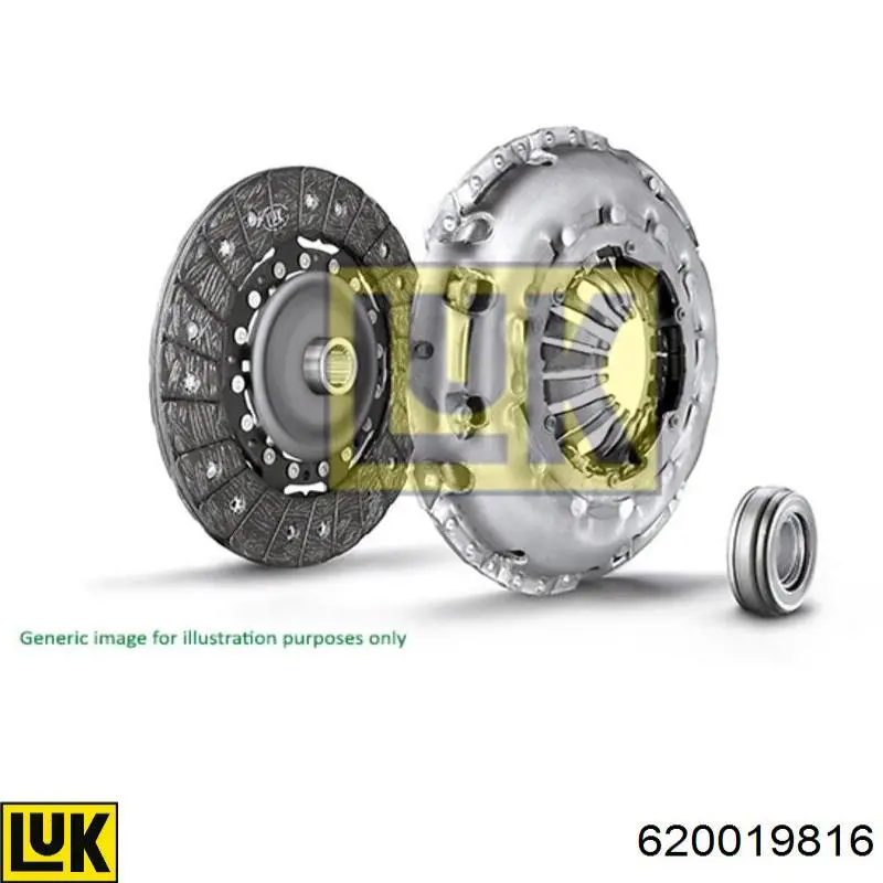 620019816 LUK Kit de embraiagem (3 peças)