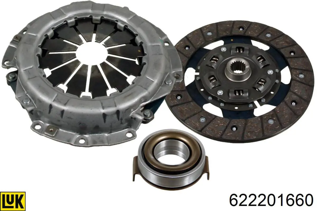 Kit de embraiagem (3 peças) 622201660 LUK