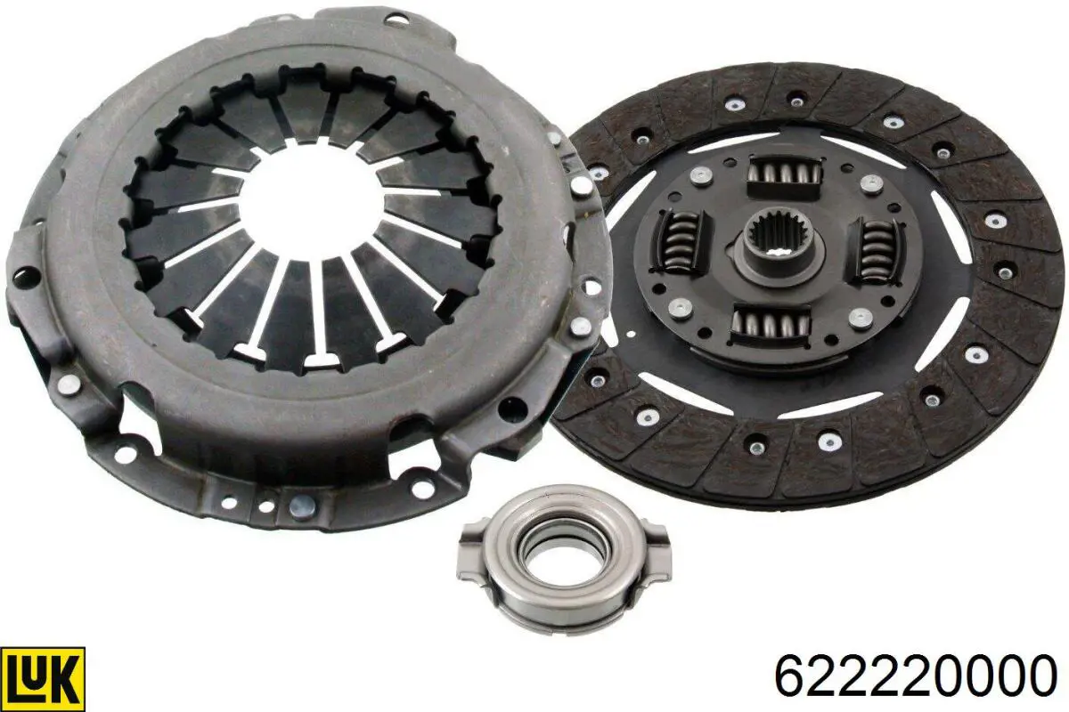 Kit de embraiagem (3 peças) 622220000 LUK