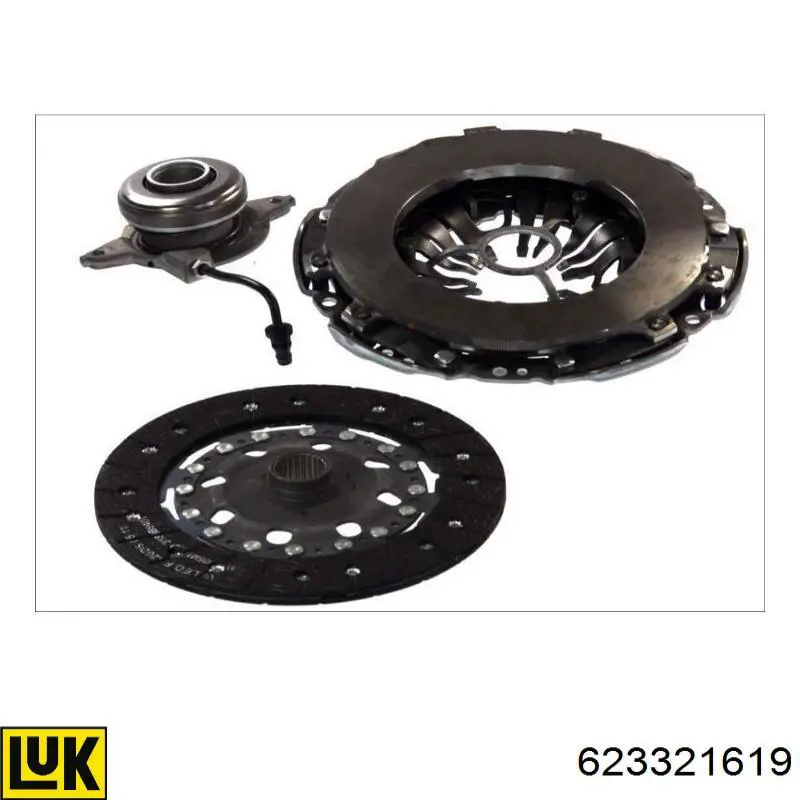 623321619 LUK Kit de embraiagem (3 peças)
