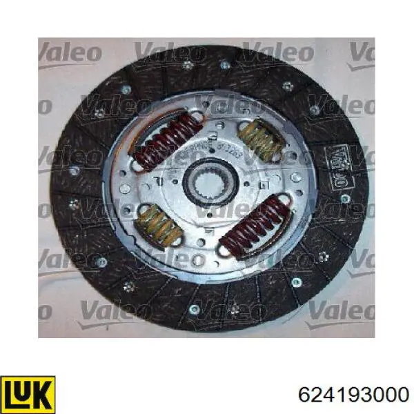Kit de embraiagem (3 peças) 624193000 LUK