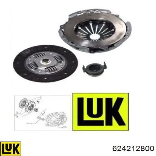 624212800 LUK Kit de embraiagem (3 peças)