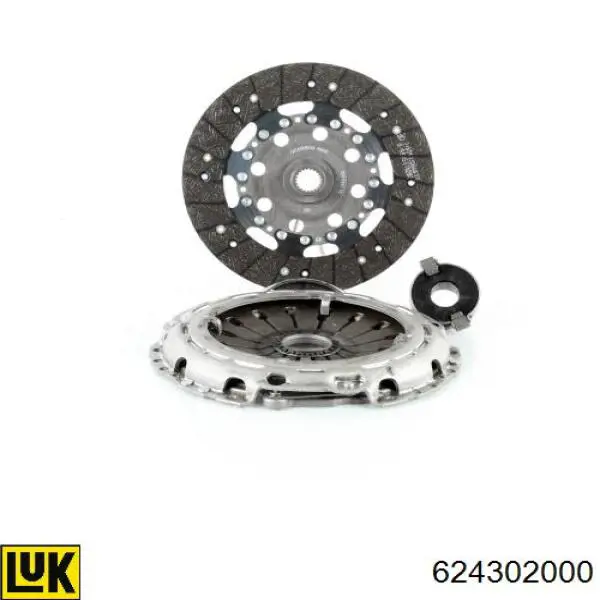 Kit de embraiagem (3 peças) 624302000 LUK