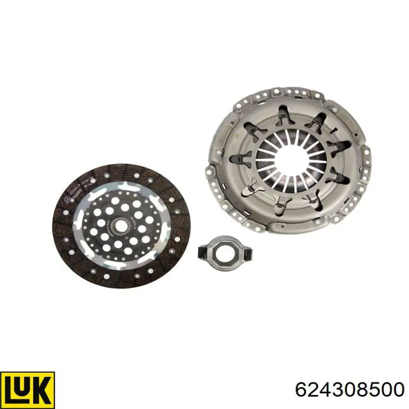 Kit de embraiagem (3 peças) 624308500 LUK