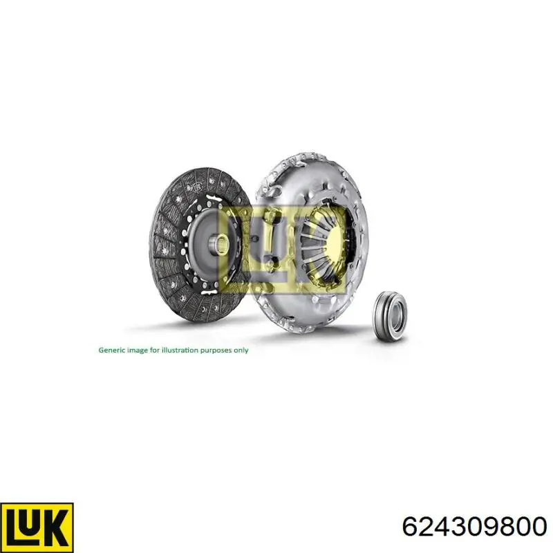 624309800 LUK Kit de embraiagem (3 peças)