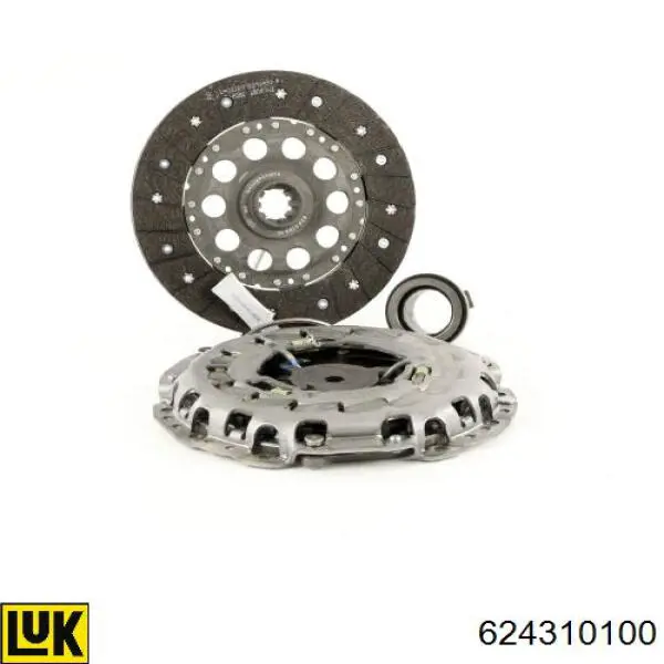 Kit de embraiagem (3 peças) 624310100 LUK