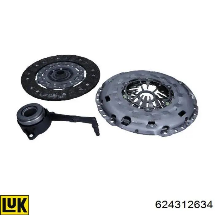 Kit de embraiagem (3 peças) LUK 624312634 preço, a partir de 400,23 USD
