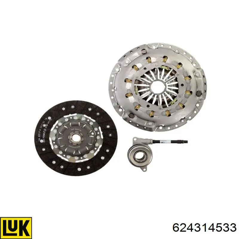 Kit de embraiagem (3 peças) LUK 624314533 preço, a partir de 379,52 USD