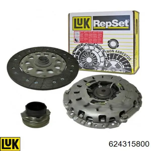 Kit de embraiagem (3 peças) LUK 624315800 preço, a partir de 300,80 USD