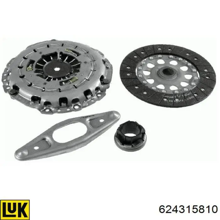 Kit de embraiagem (3 peças) 624315810 LUK