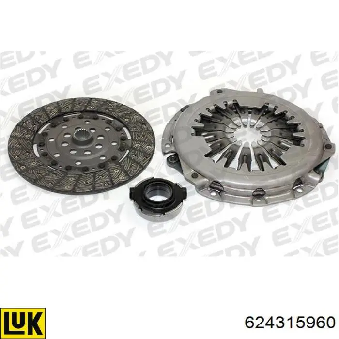 624315960 LUK Kit de embraiagem (3 peças)
