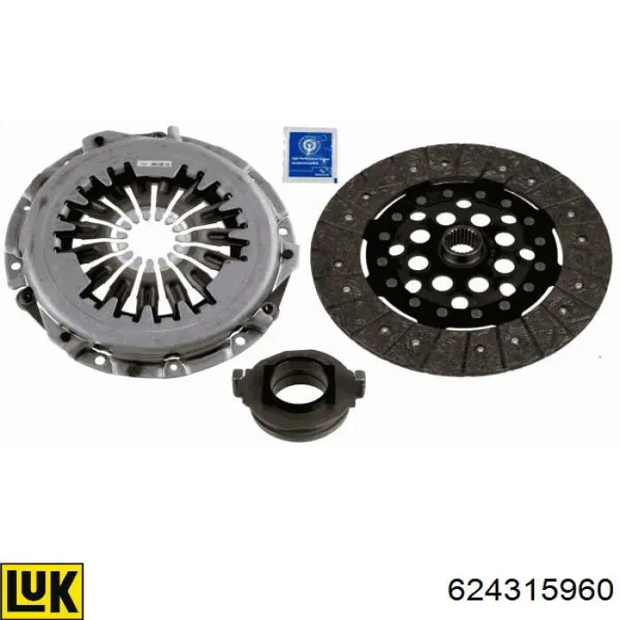 Kit de embraiagem (3 peças) LUK 624315960