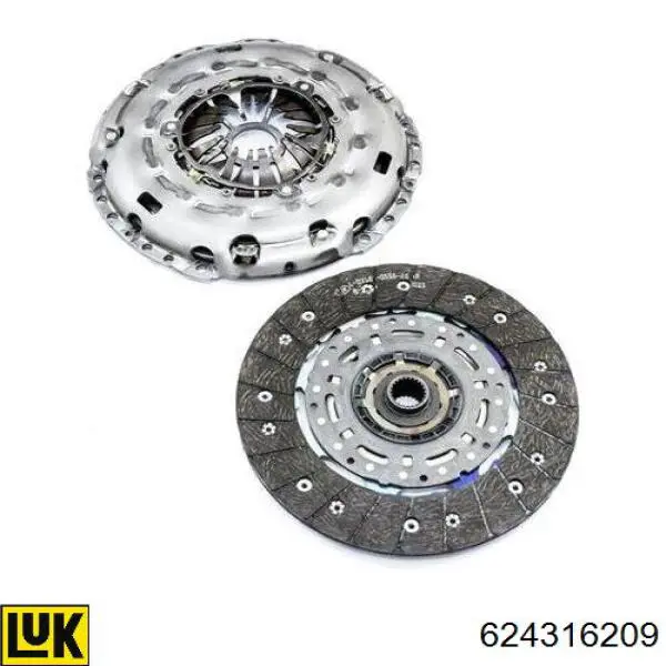 Kit de embraiagem (3 peças) LUK 624316209 preço, a partir de 326,89 USD