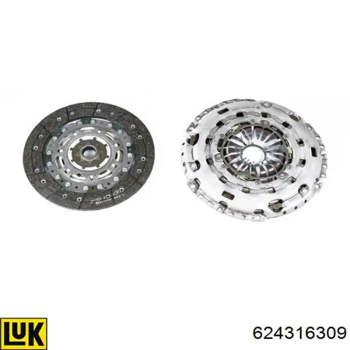Kit de embraiagem (3 peças) LUK 624316309 preço, a partir de 142,80 USD