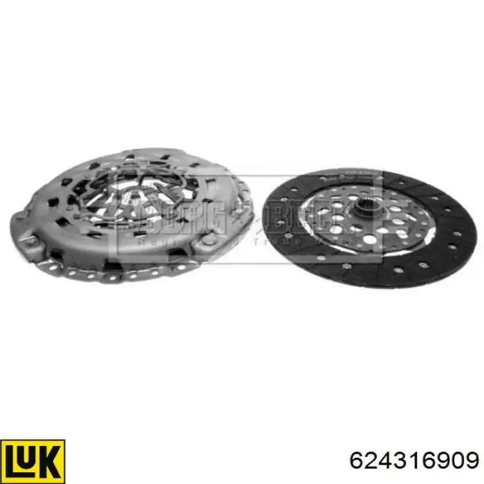 Kit de embraiagem (3 peças) LUK 624316909 preço, a partir de 326,89 USD