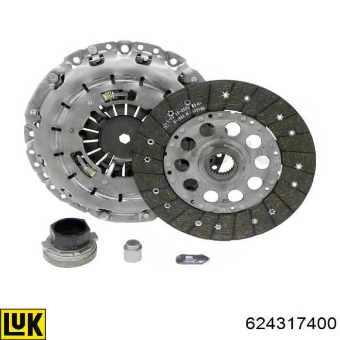 Kit de embraiagem (3 peças) 624317400 LUK