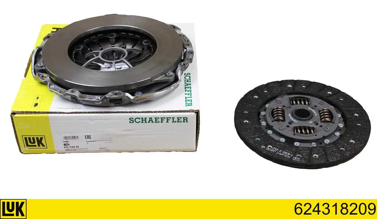 Kit de embraiagem (3 peças) LUK 624318209 preço, a partir de 216,37 USD
