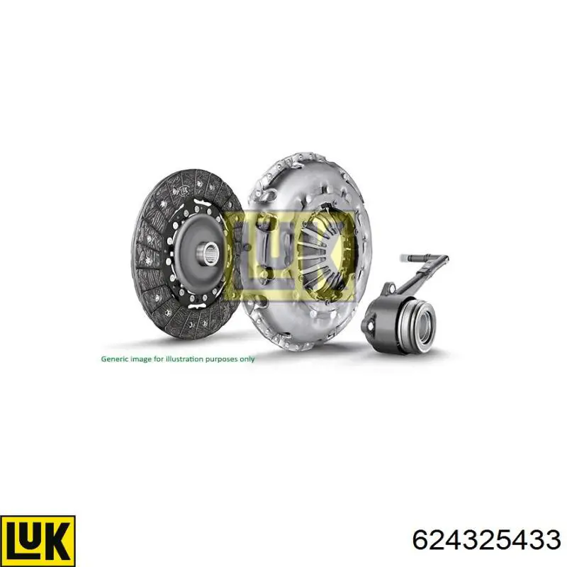 Kit de embraiagem (3 peças) LUK 624325433 preço, a partir de 470,01 USD