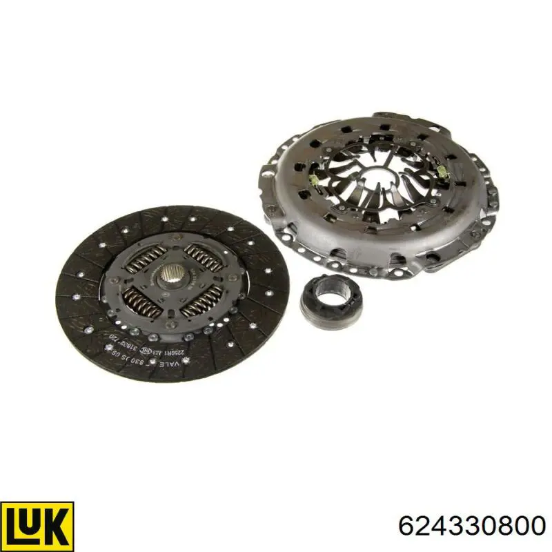 624330800 LUK Kit de embraiagem (3 peças)
