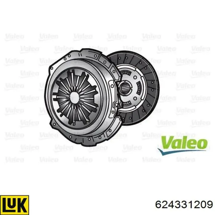 Compre 624331209 LUK Kit de embraiagem (3 peças)