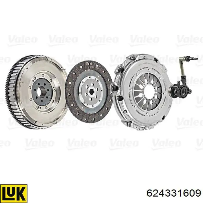 Kit de embraiagem (3 peças) LUK 624331609 preço, a partir de 206,17 USD