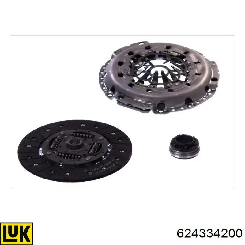 Kit de embraiagem (3 peças) 624334200 LUK