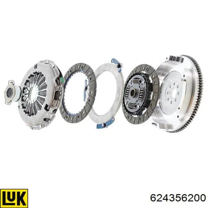 Kit de embraiagem (3 peças) 624356200 LUK