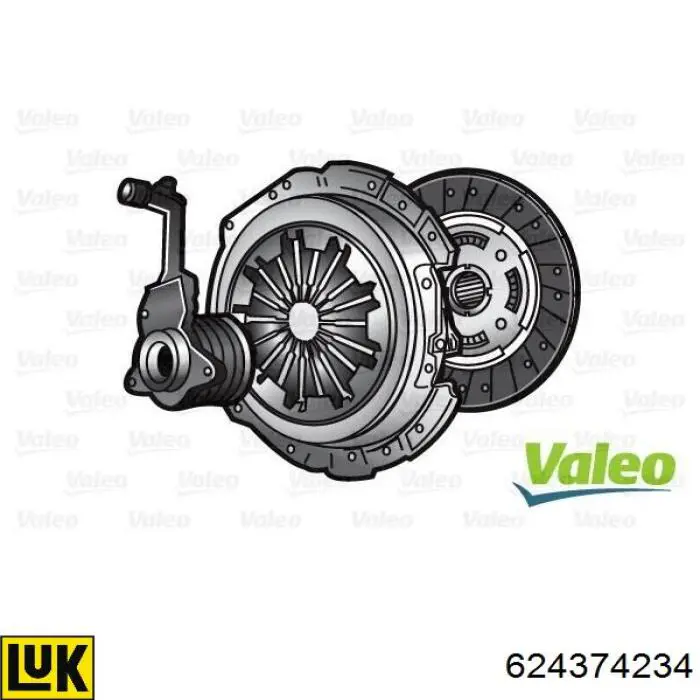 624374234 LUK Kit de embraiagem (3 peças)