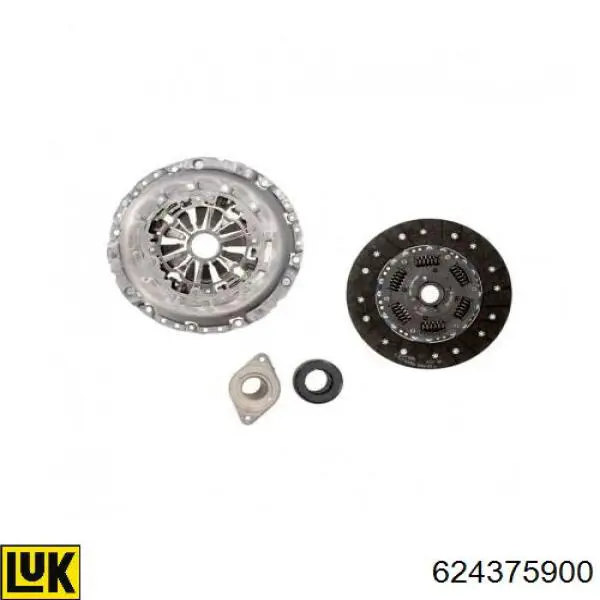 Kit de embraiagem (3 peças) 624375900 LUK