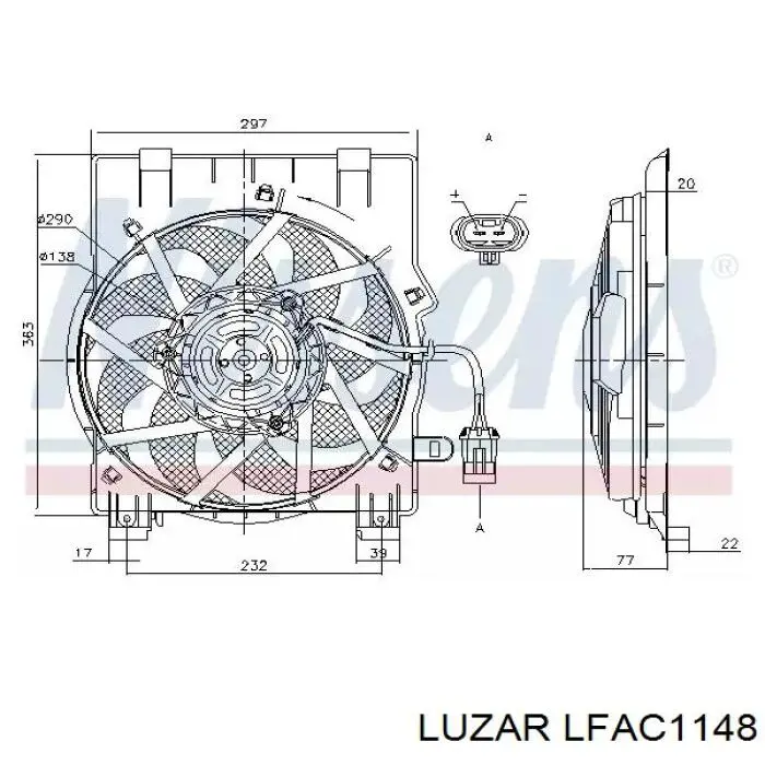 Compre 527923W1 Polcar Difusor do radiador de aparelho de ar condicionado, montado com roda de aletas e o motor