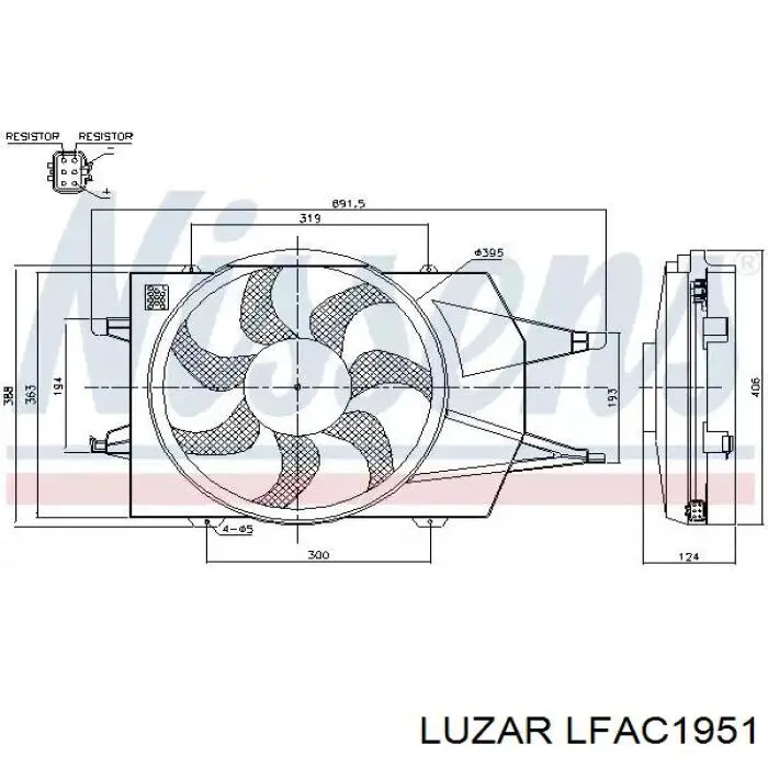 Ventilador elétrico de aparelho de ar condicionado montado (motor + roda de aletas) Q3730129 Q-fix