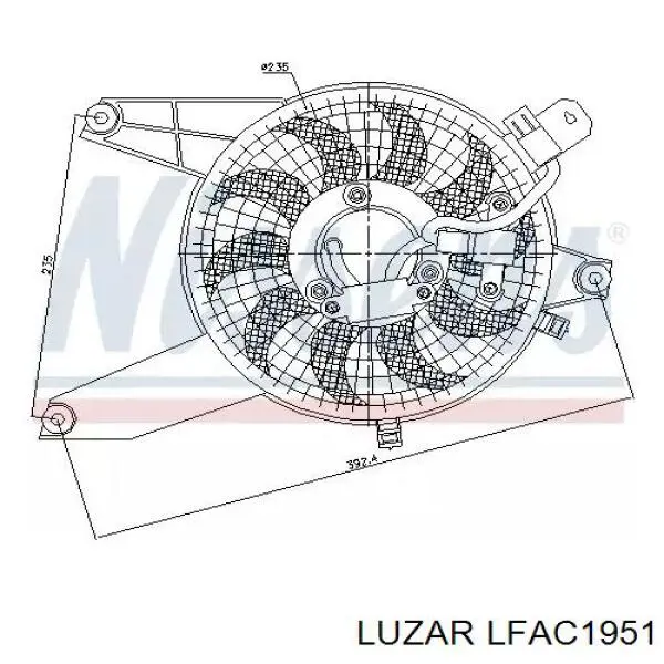 Q3730129 Q-fix Ventilador elétrico de aparelho de ar condicionado montado (motor + roda de aletas)