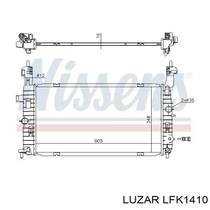 FP50W146 FPS Difusor do radiador de esfriamento, montado com motor e roda de aletas