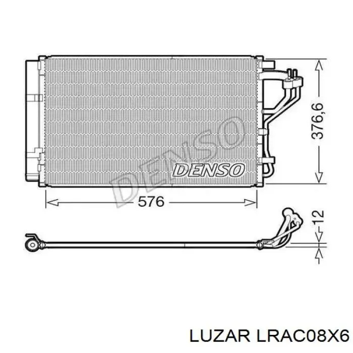976063X600 HCC Radiador de aparelho de ar condicionado