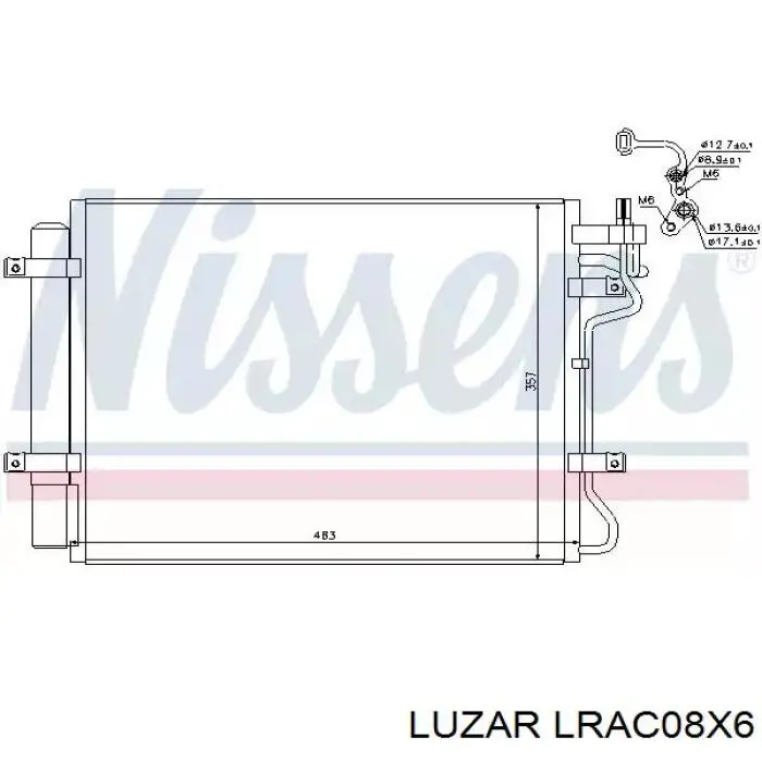 Radiador de aparelho de ar condicionado 976063X600 HCC