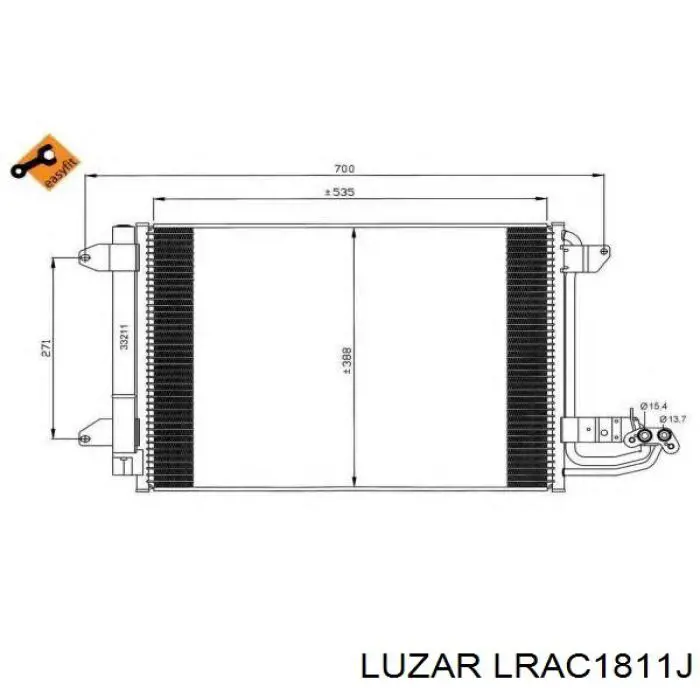 Radiador de aparelho de ar condicionado Luzar LRAC1811J preço, a partir de 51,32 USD