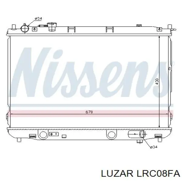 Compre LRC08FA Luzar Radiador de esfriamento de motor