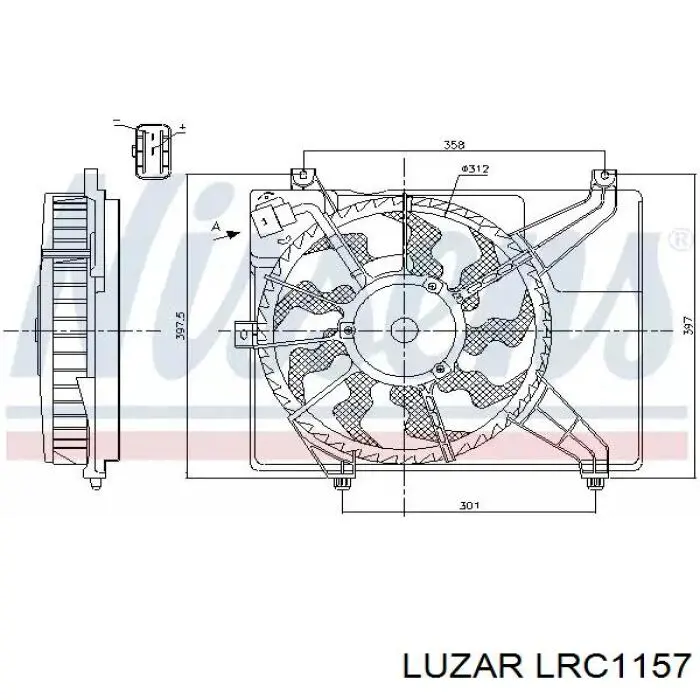 Radiador de esfriamento de motor LRC1157 Luzar