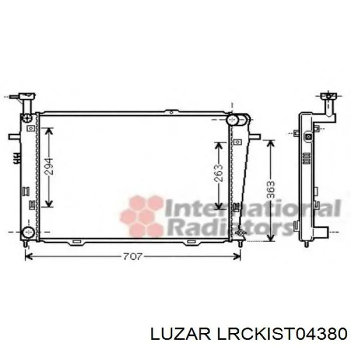 Compre LRCKIST04380 Luzar Radiador de esfriamento de motor