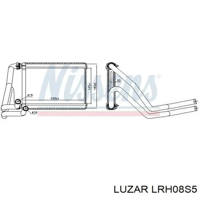 LRH08S5 Luzar Radiador de forno (de aquecedor)