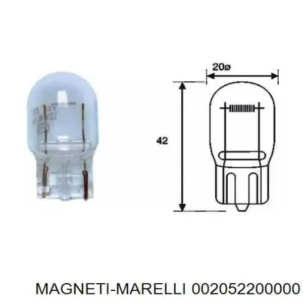 Lâmpada Magneti Marelli 002052200000 preço, a partir de 3,14 USD
